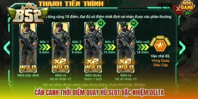 Cần canh thời điểm quay hũ slot Đặc Nhiệm DELTA