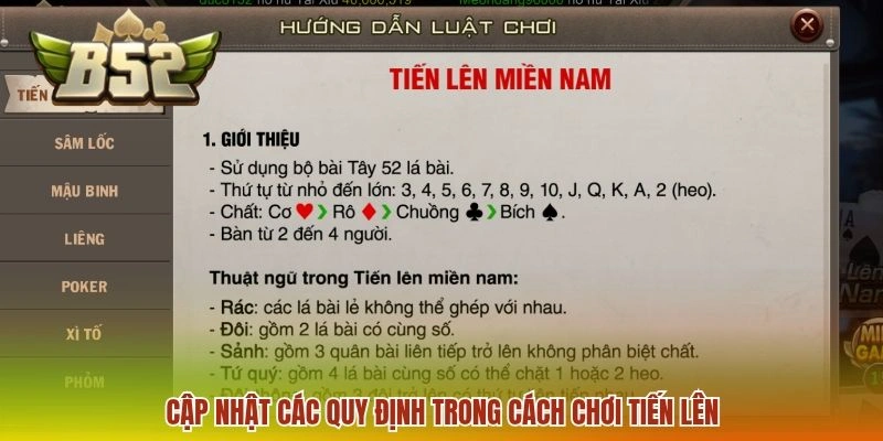 Cách Chơi Tiến Lên - Tổng Hợp Quy Định Dễ Hiểu Cho Newbie 2 Cập nhật các quy định trong cách chơi Tiến Lên