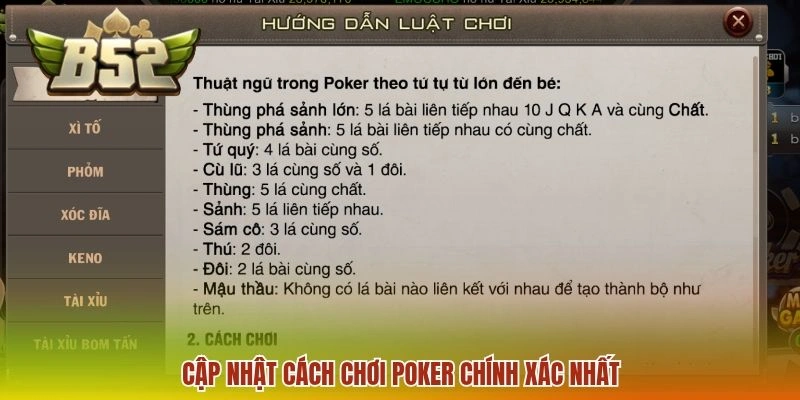Cập nhật cách chơi Poker chính xác nhất