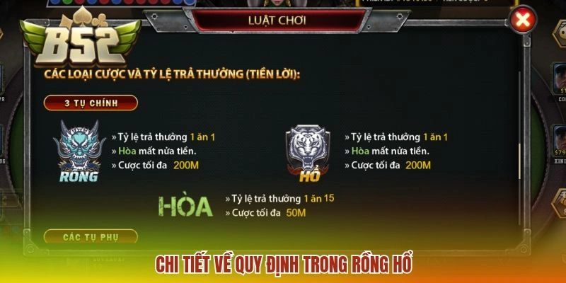 Chi tiết về quy định trong Rồng Hổ