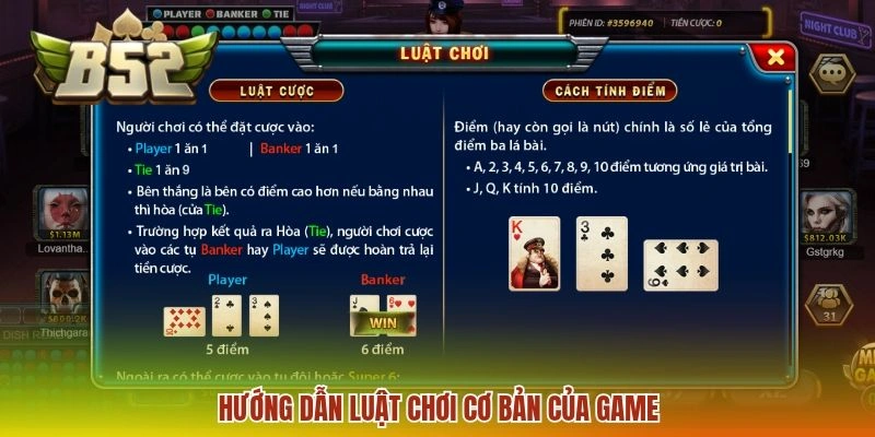 Hướng dẫn luật chơi cơ bản của game