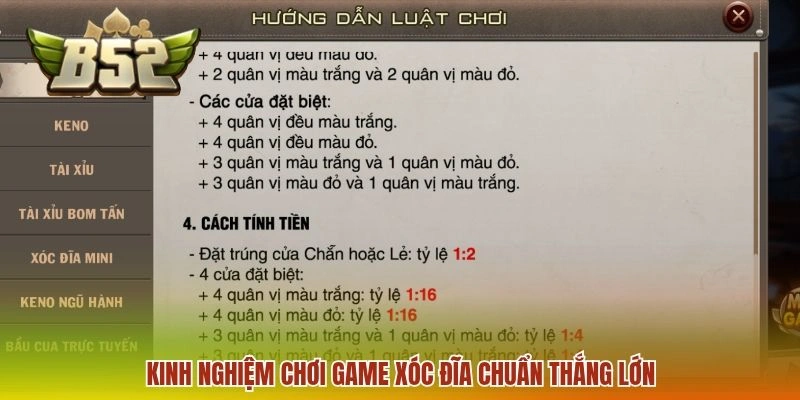 Kinh nghiệm chơi game Xóc đĩa chuẩn thắng lớn