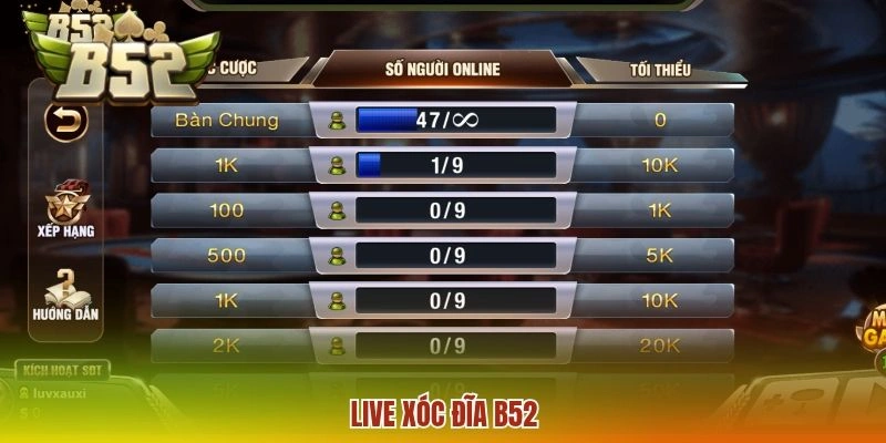Live Xóc Đĩa B52 - Hướng Dẫn Đánh Nhanh Thắng Lớn Chuẩn 2026