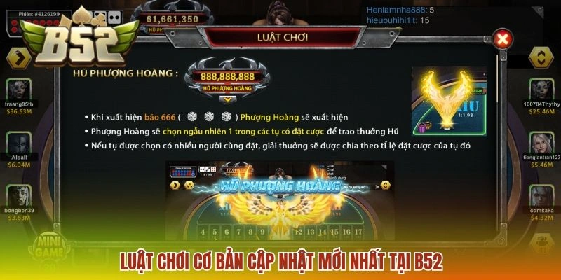 Luật chơi cơ bản cập nhật mới nhất tại B52